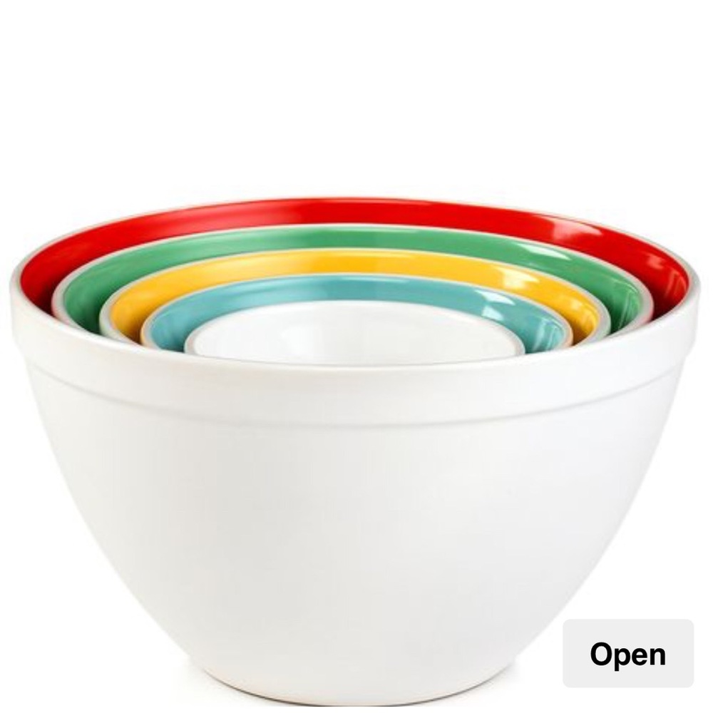 Martha Stewart 5 piece ceramic bowl set NEW